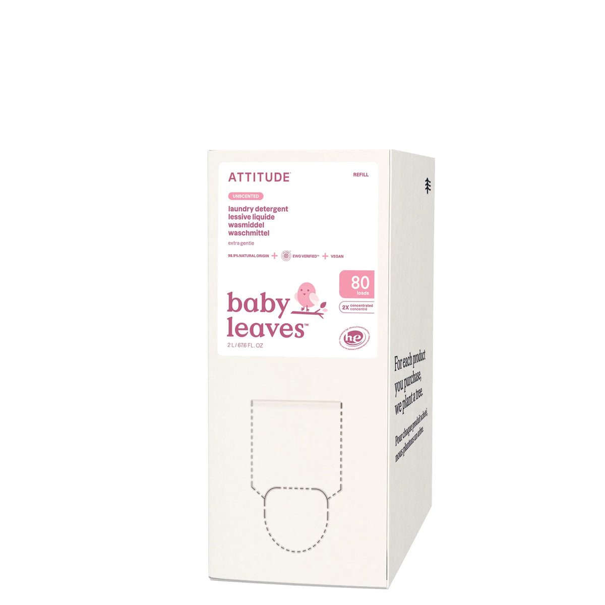 Baby Laundry Detergent Unscented-Refill 67.6 FL. OZ. - 80 loads